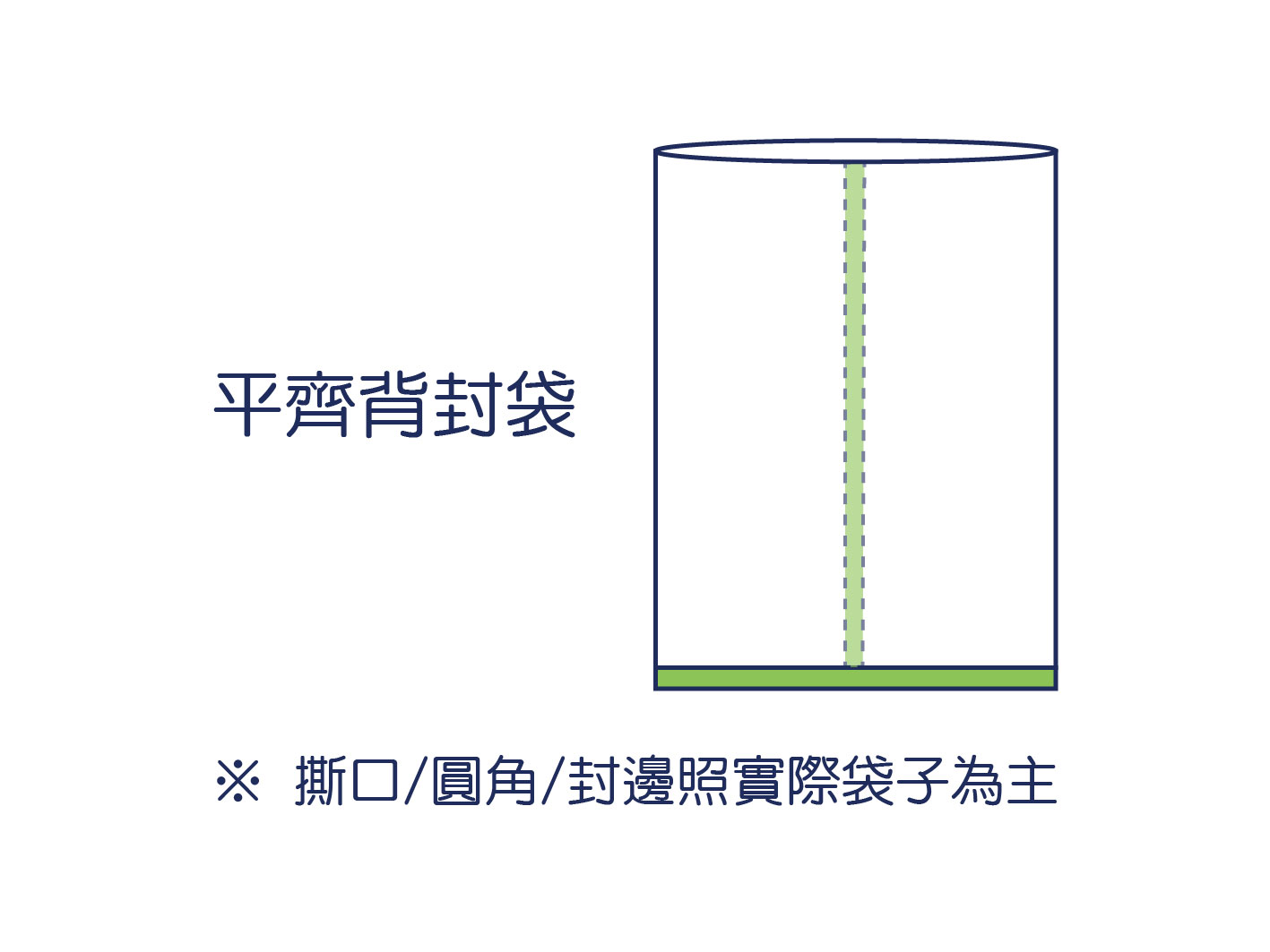 平齊內崁背封染白鋁箔袋
